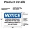 Signmission Parking Permits Required OSHA Notice Sign, Vinyl Decal, 18in W x 12in L, 2PK OS-2PACK-NS-D-1218-L-16325 - alternate 4